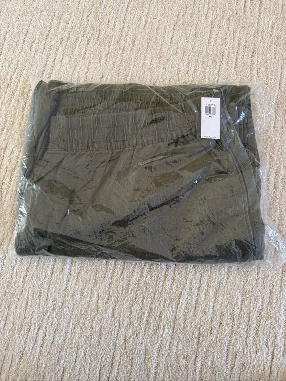 Old Navy Olive Green 55% Linen , 45%  Rayon Wide Leg Pants